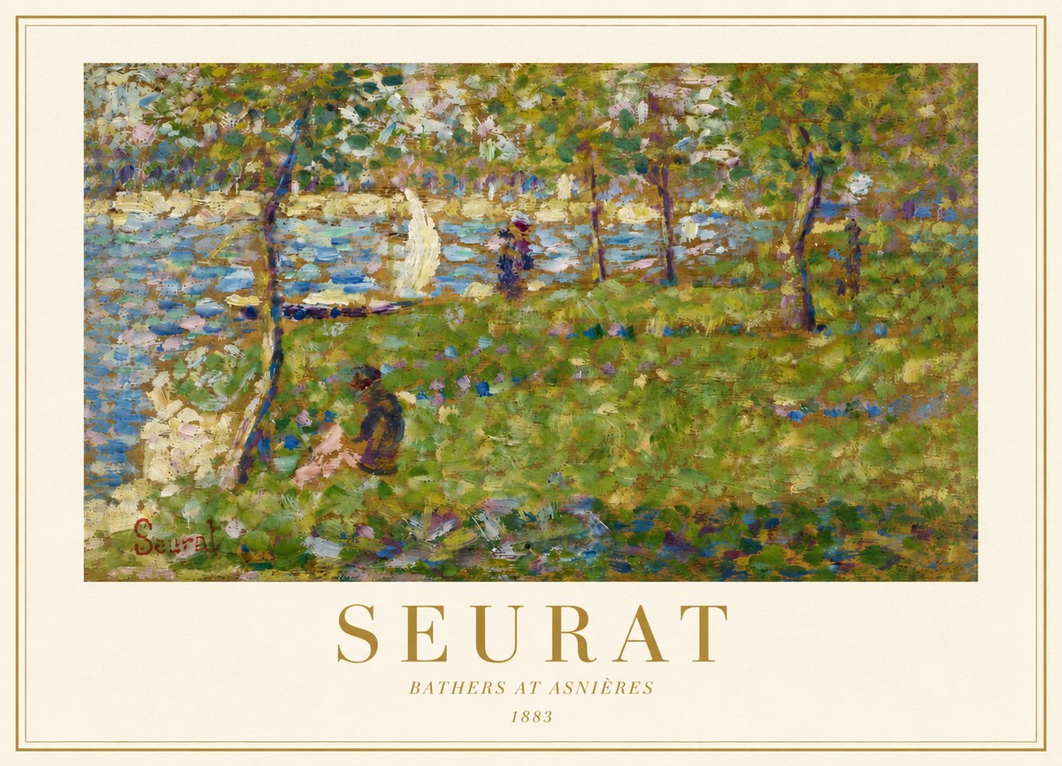 Seurat Bathers at Asnières I No5 - Plakat