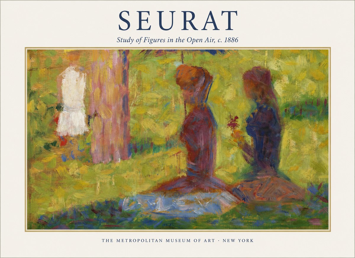 Seurat Study of Figures in the Open Air, C. 1886 No1 - Plakat