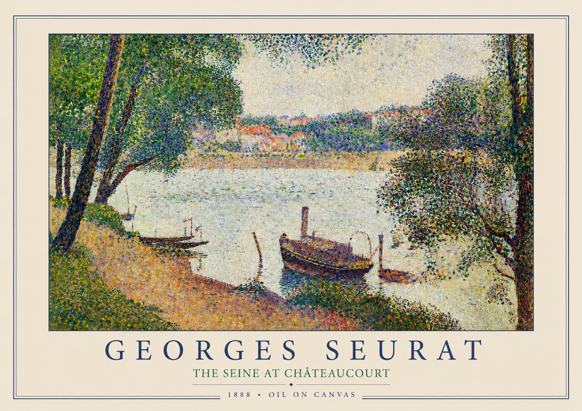 Seurat The Seine at Chateaucourt No3 - Plakat