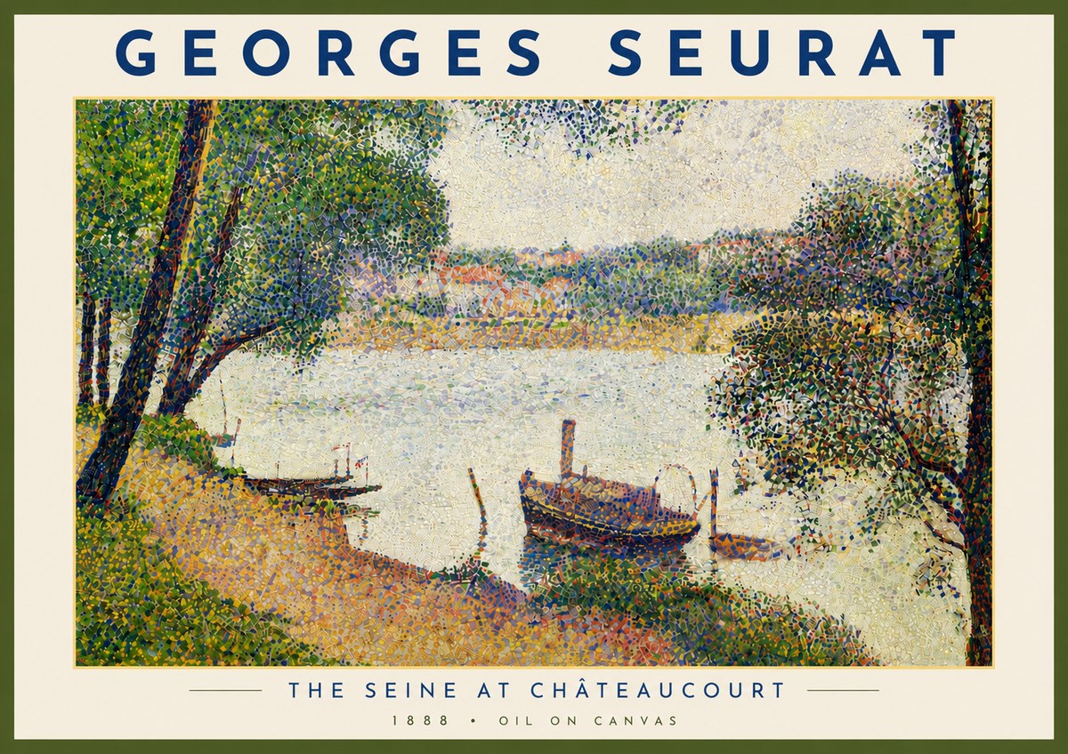 Seurat The Seine at Chateaucourt No6 - Plakat