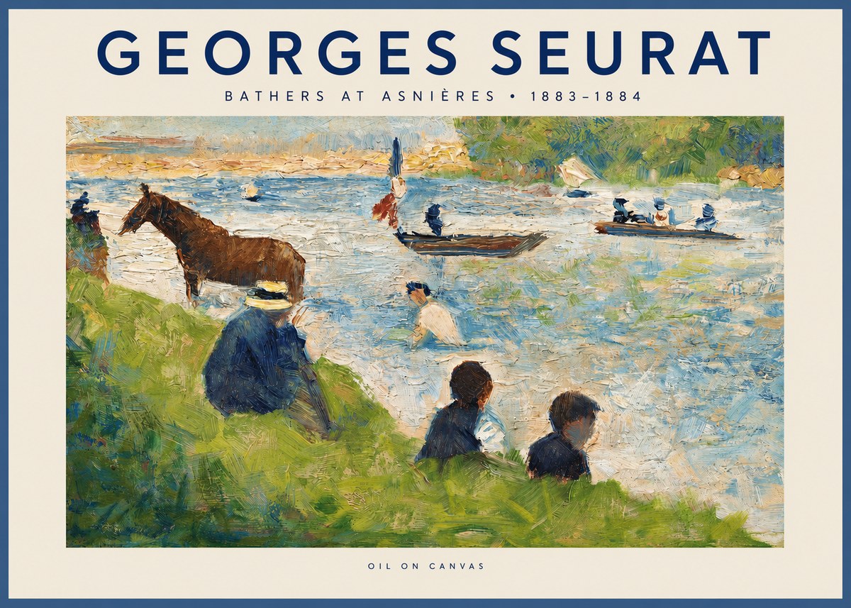 Seurat Bathers at Asnières II No2 - Plakat