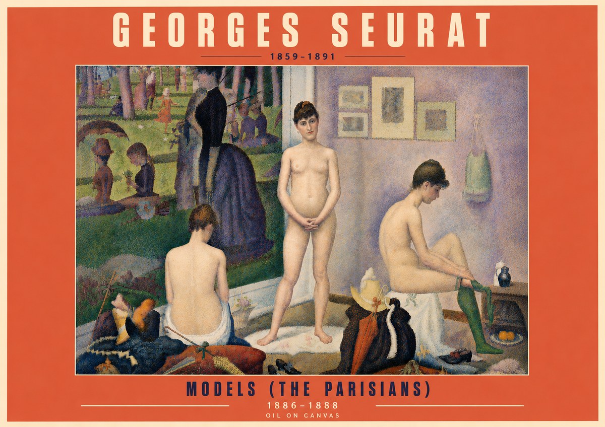 Seurat Models (the Parisians) No5 - Plakat