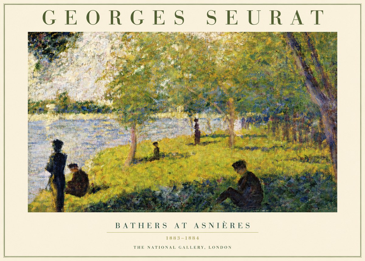 Seurat Bathers at Asnières IV No4 - Plakat