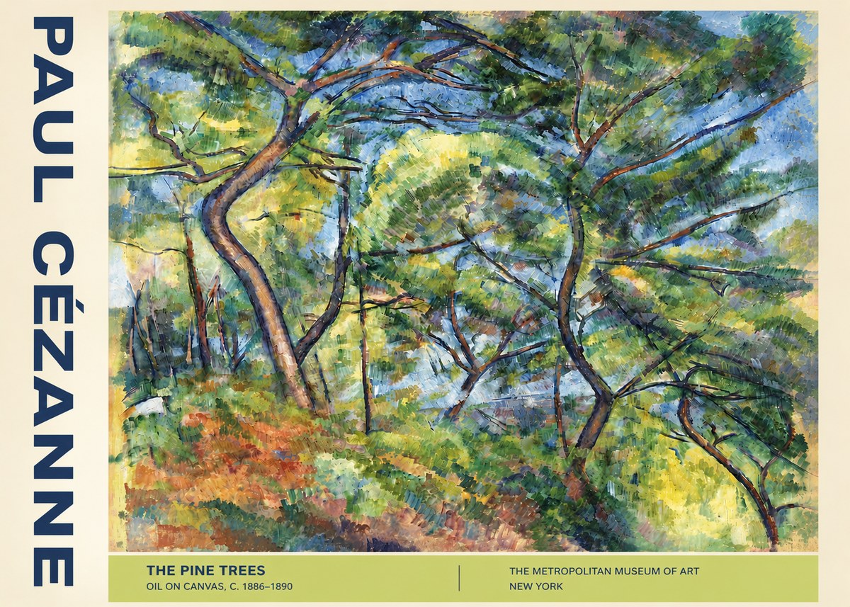 Paul Cézanne The Pine Trees No4 - Plakat