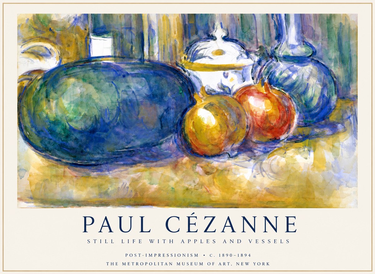 Paul Cézanne Still Life with Apples and Vessels No1 - Plakat