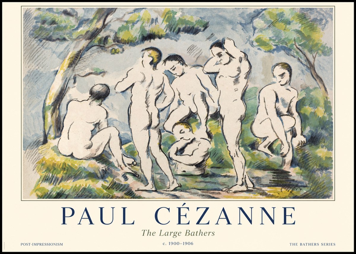 Paul Cézanne The Large Bathers I No1 - Plakat