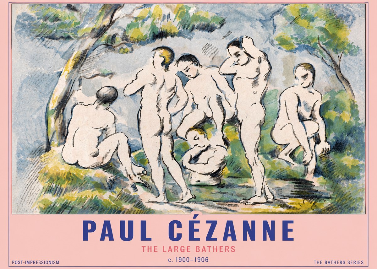 Paul Cézanne The Large Bathers I No3 - Plakat