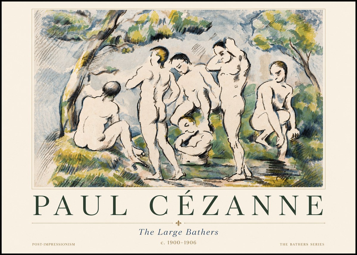 Paul Cézanne The Large Bathers I No5 - Plakat