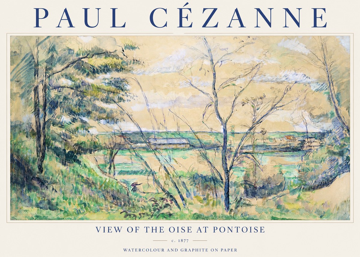 Paul Cézanne View of the Oise at Pontoise I No1 - Plakat