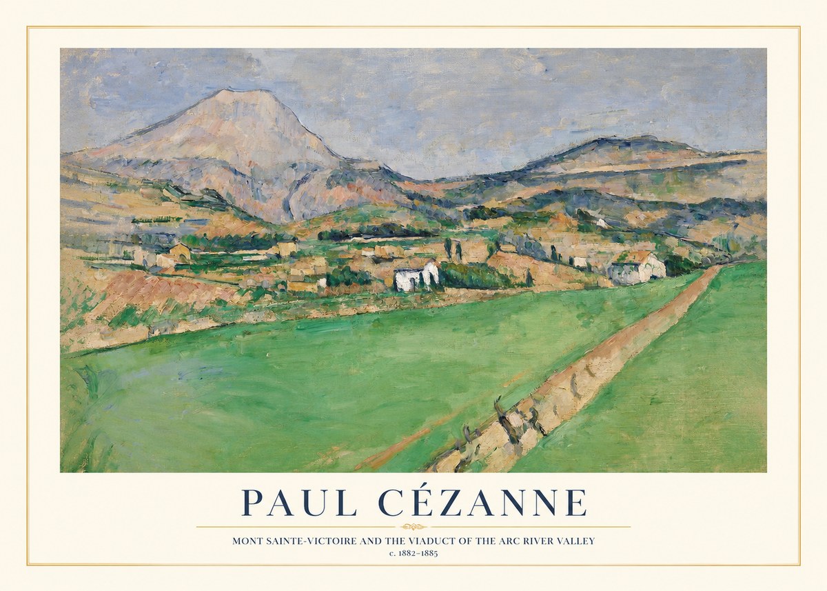 Paul Cézanne Mont Sainte-victoire and the Viaduct of the Arc River Valley No1 - Plakat