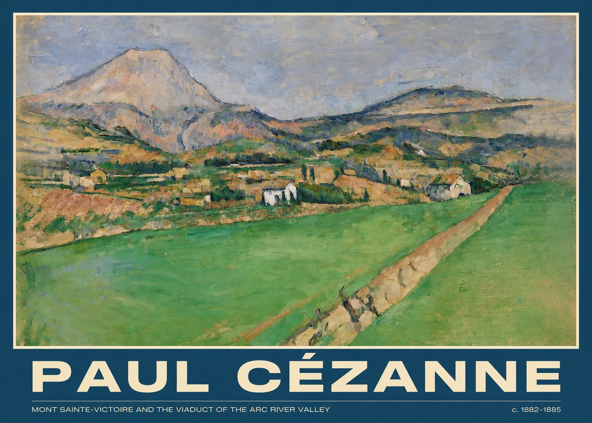 Paul Cézanne Mont Sainte-victoire and the Viaduct of the Arc River Valley No2 - Plakat