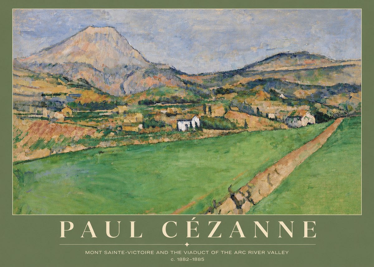 Paul Cézanne Mont Sainte-victoire and the Viaduct of the Arc River Valley No5 - Plakat