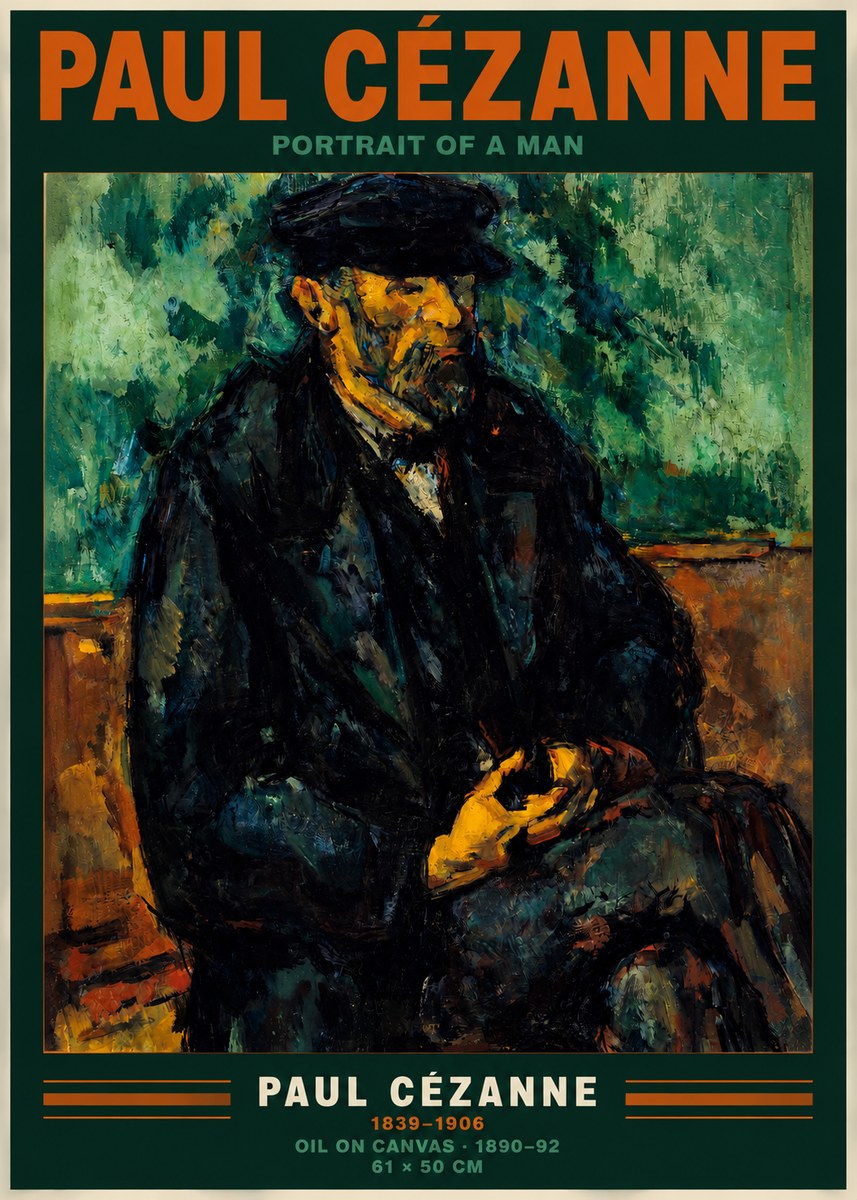 Paul Cézanne Portrait of a Man I No2 - Plakat