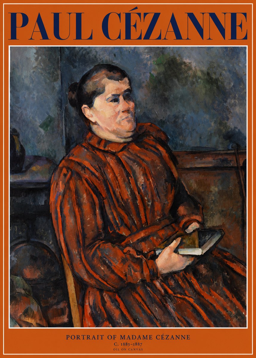 Paul Cézanne Portrait of Madame Cézanne I No1 - Plakat