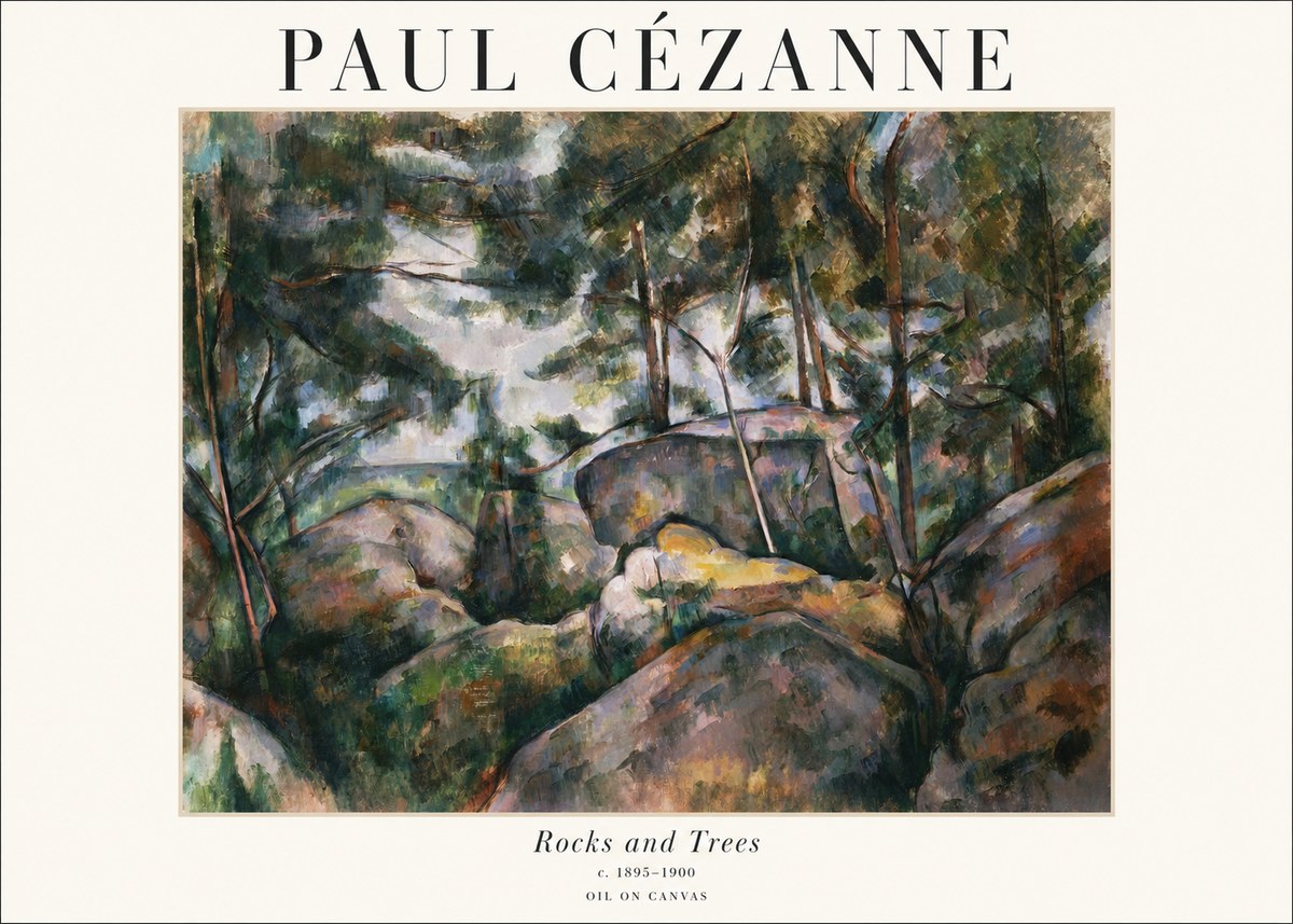 Paul Cézanne Rocks and Trees II No1 - Plakat