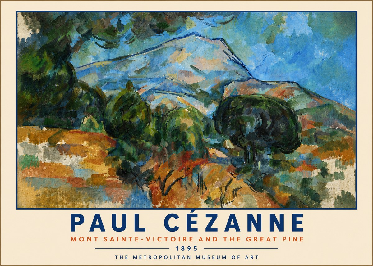 Paul Cézanne Mont Sainte-victoire and the Great Pine No6 - Plakat