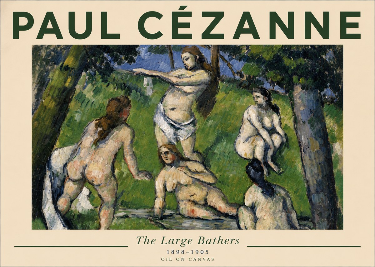 Paul Cézanne The Large Bathers III No5 - Plakat