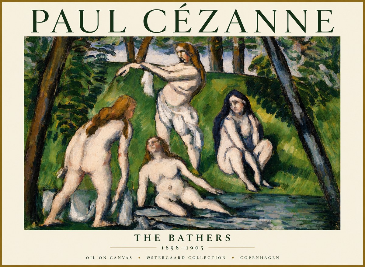 Paul Cézanne The Large Bathers IV No2 - Plakat