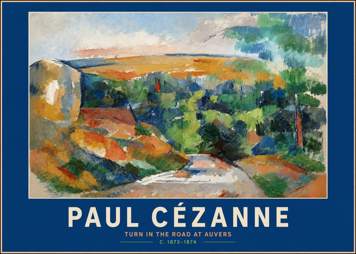Paul Cézanne The Road from Le Tholonet No5 - Plakat
