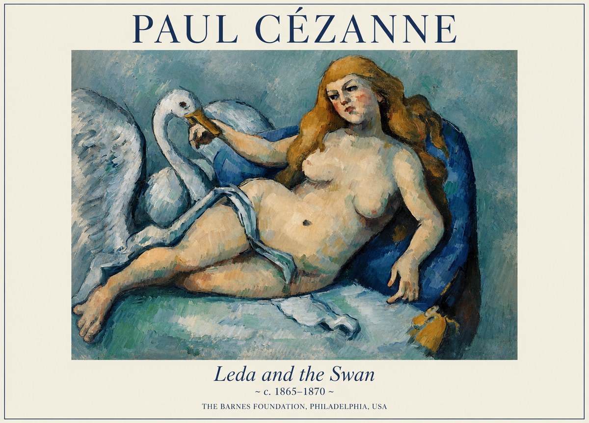 Paul Cézanne Leda and the Swan No1 - Plakat