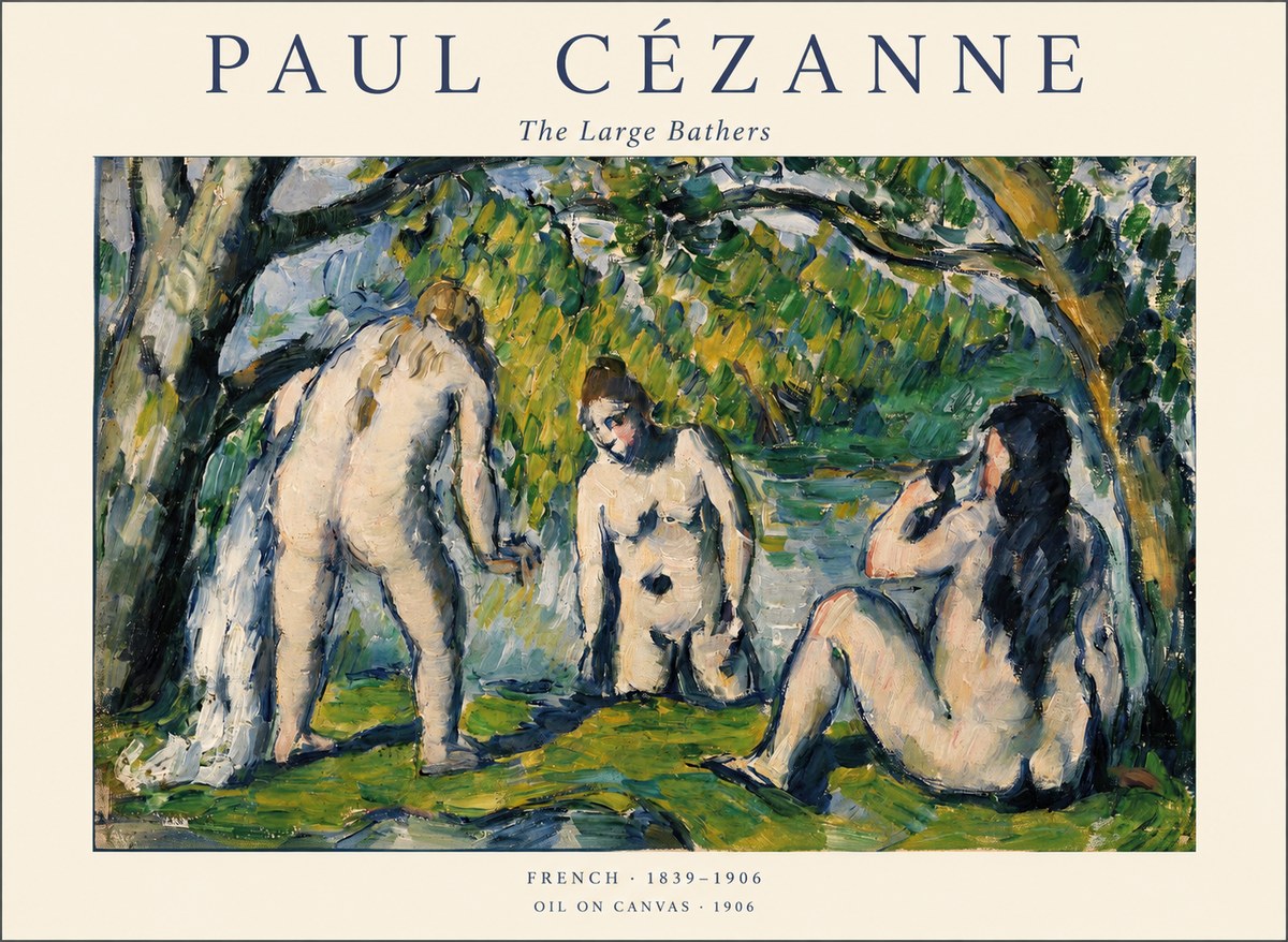 Paul Cézanne The Large Bathers V No1 - Plakat