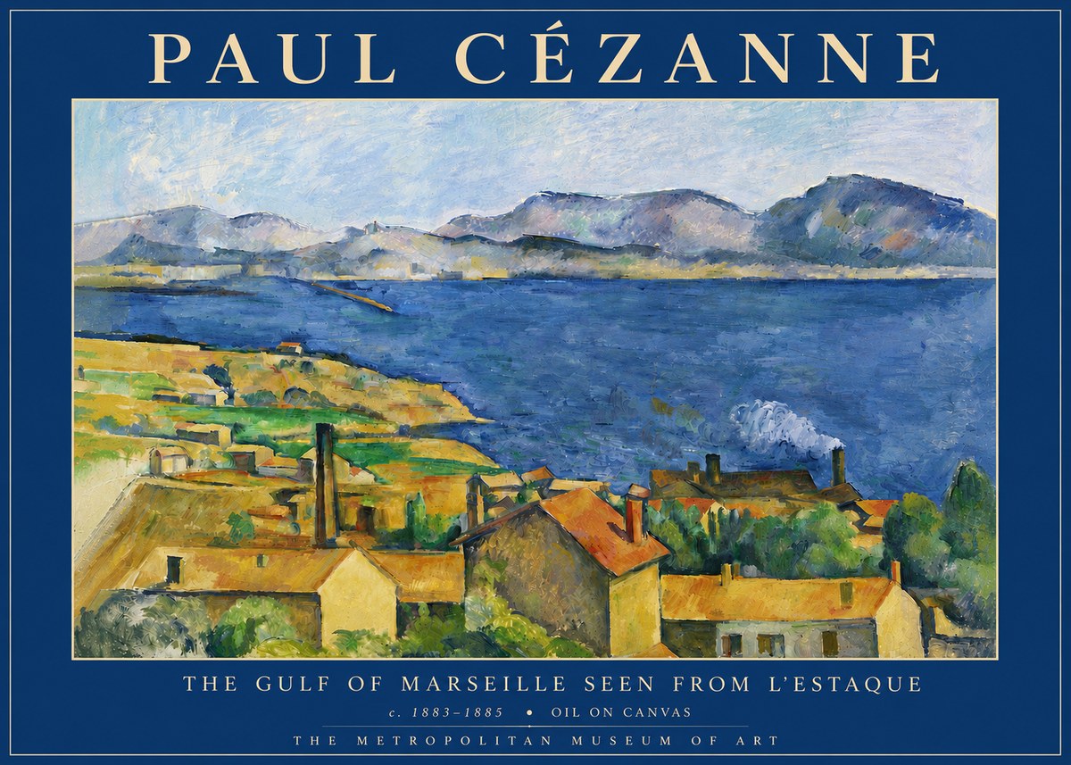 Paul Cézanne The Gulf of Marseille Seen from L'estaque No4 - Plakat