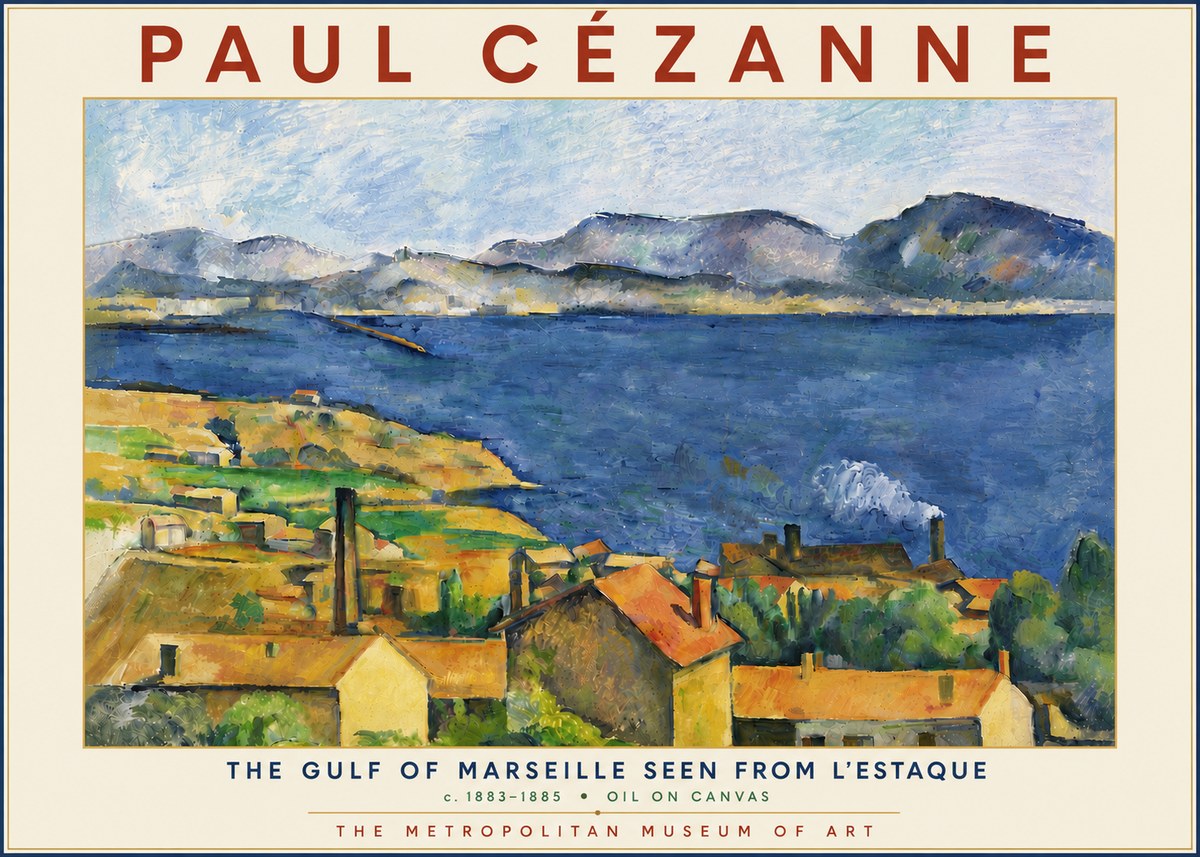 Paul Cézanne The Gulf of Marseille Seen from L'estaque No6 - Plakat