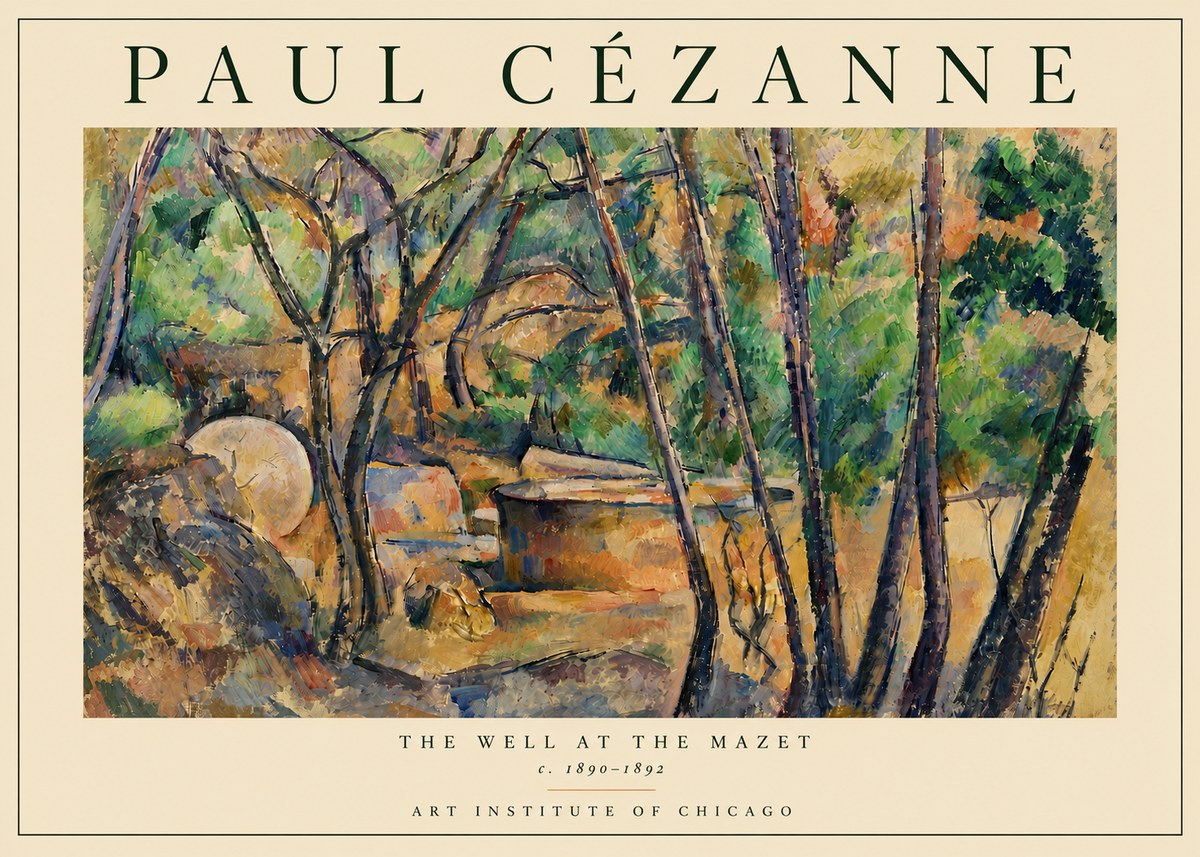 Paul Cézanne The Well at the Mazet No4 - Plakat