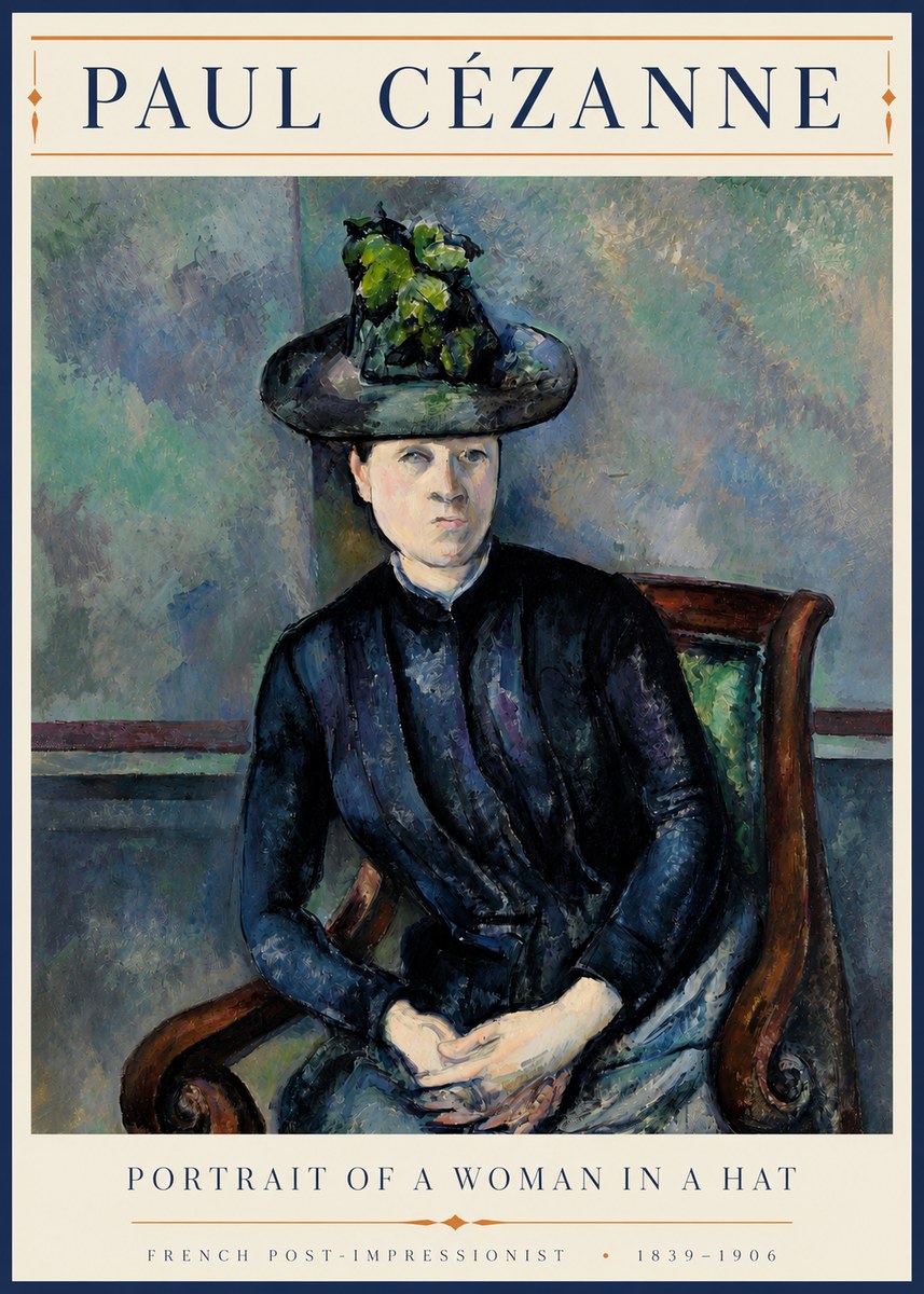 Paul Cézanne Portrait of a Woman II No4 - Plakat