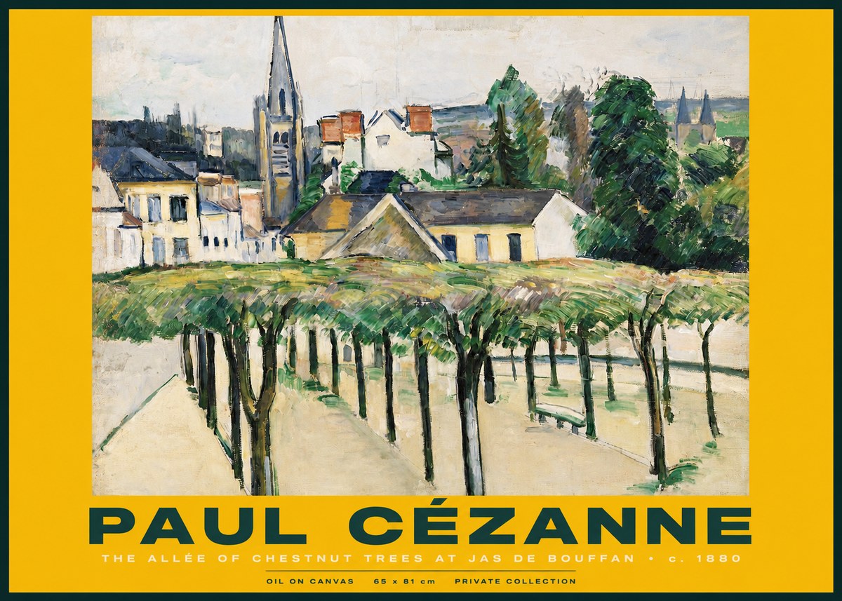 Paul Cézanne The Allée of Chestnut Trees at Jas De Bouffan No2 - Plakat