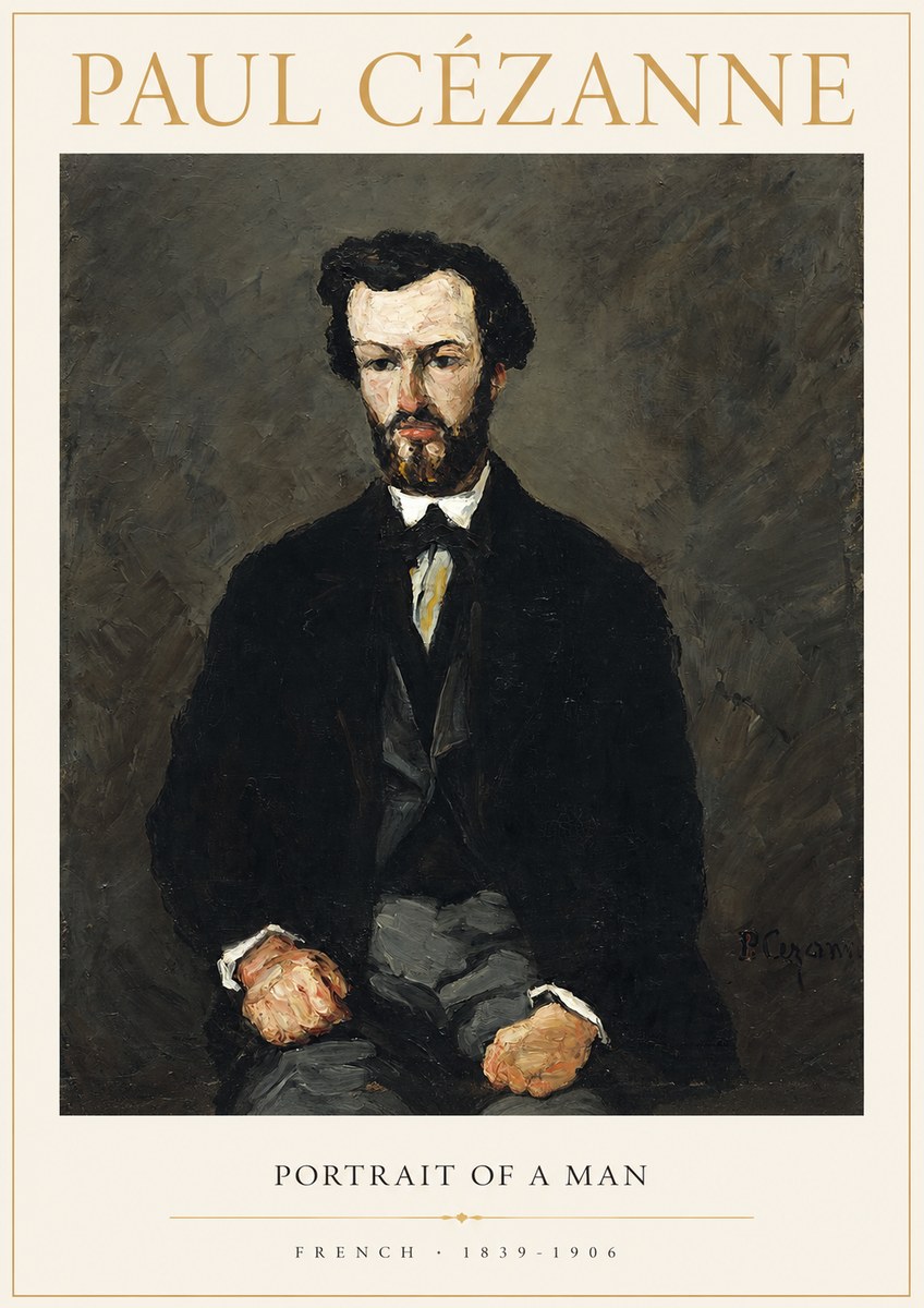Paul Cézanne Portrait of a Man II No1 - Plakat