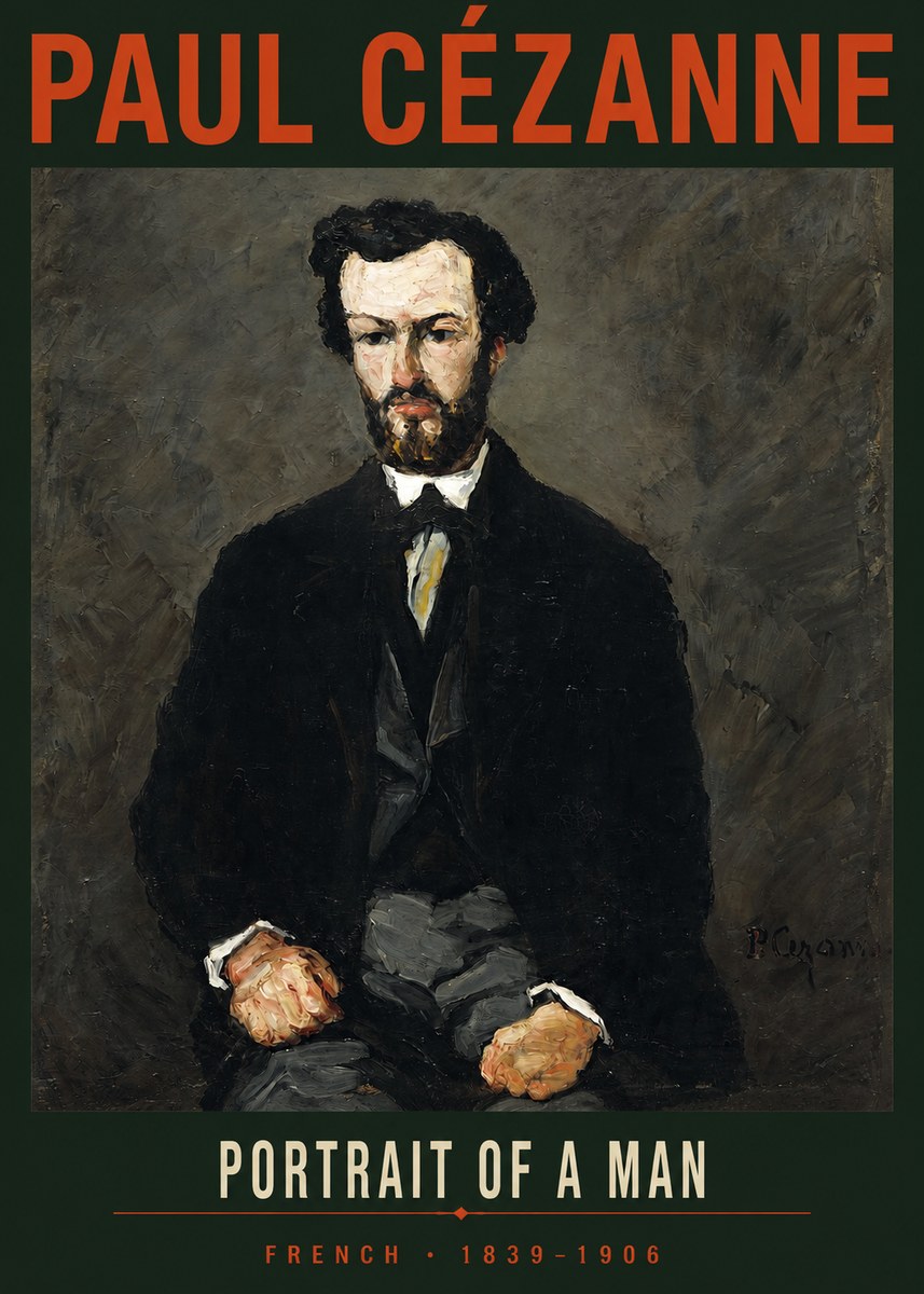 Paul Cézanne Portrait of a Man II No2 - Plakat