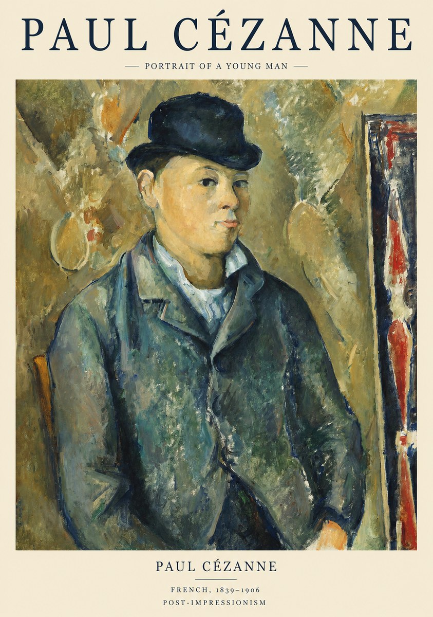 Paul Cézanne Portrait of a Young Man No1 - Plakat