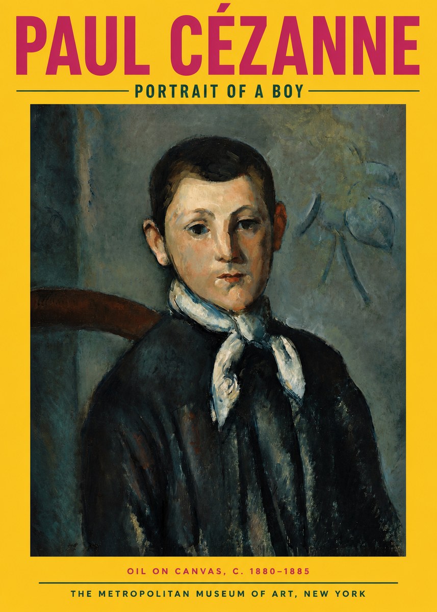 Paul Cézanne Portrait of a Boy No2 - Plakat