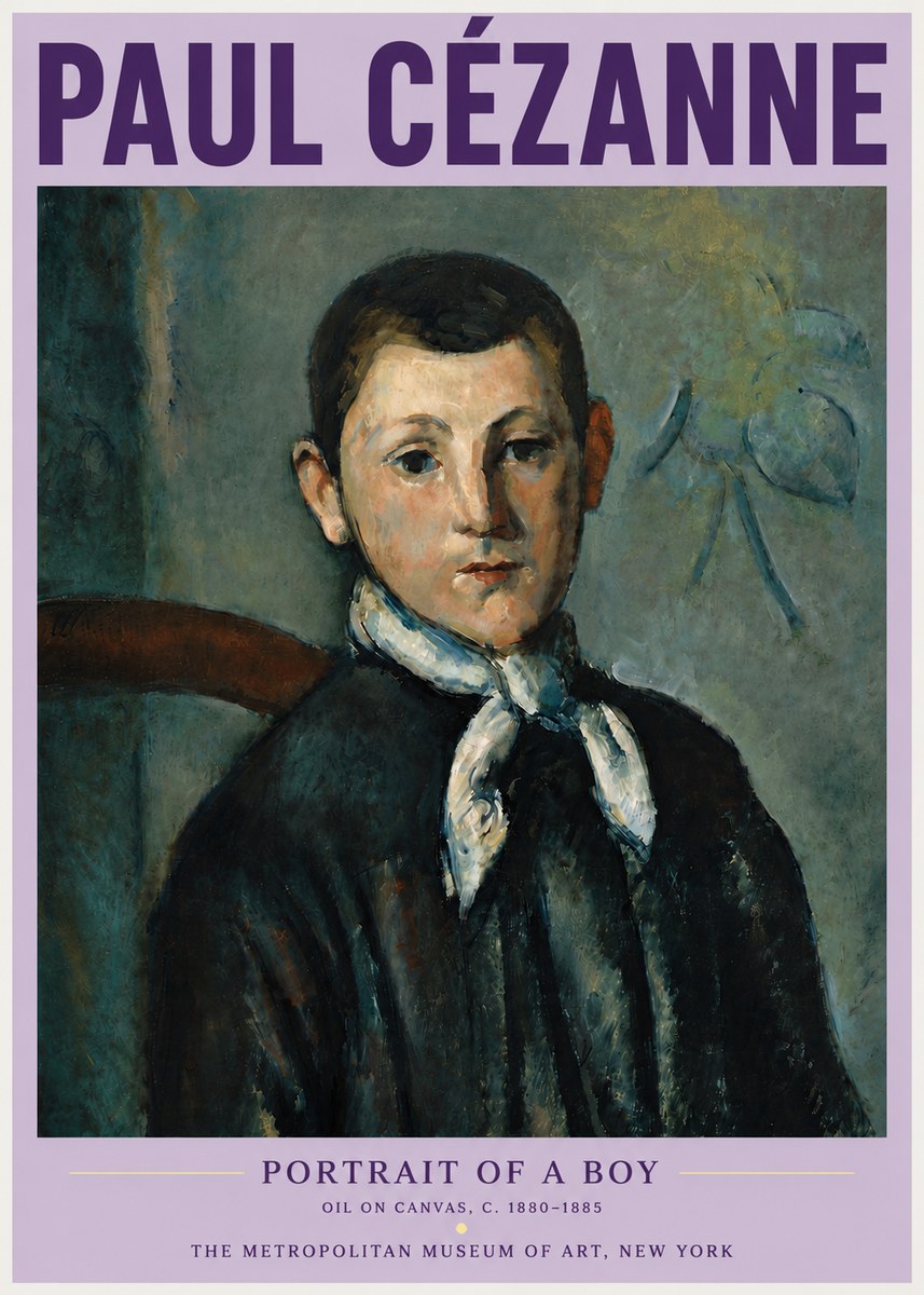 Paul Cézanne Portrait of a Boy No5 - Plakat