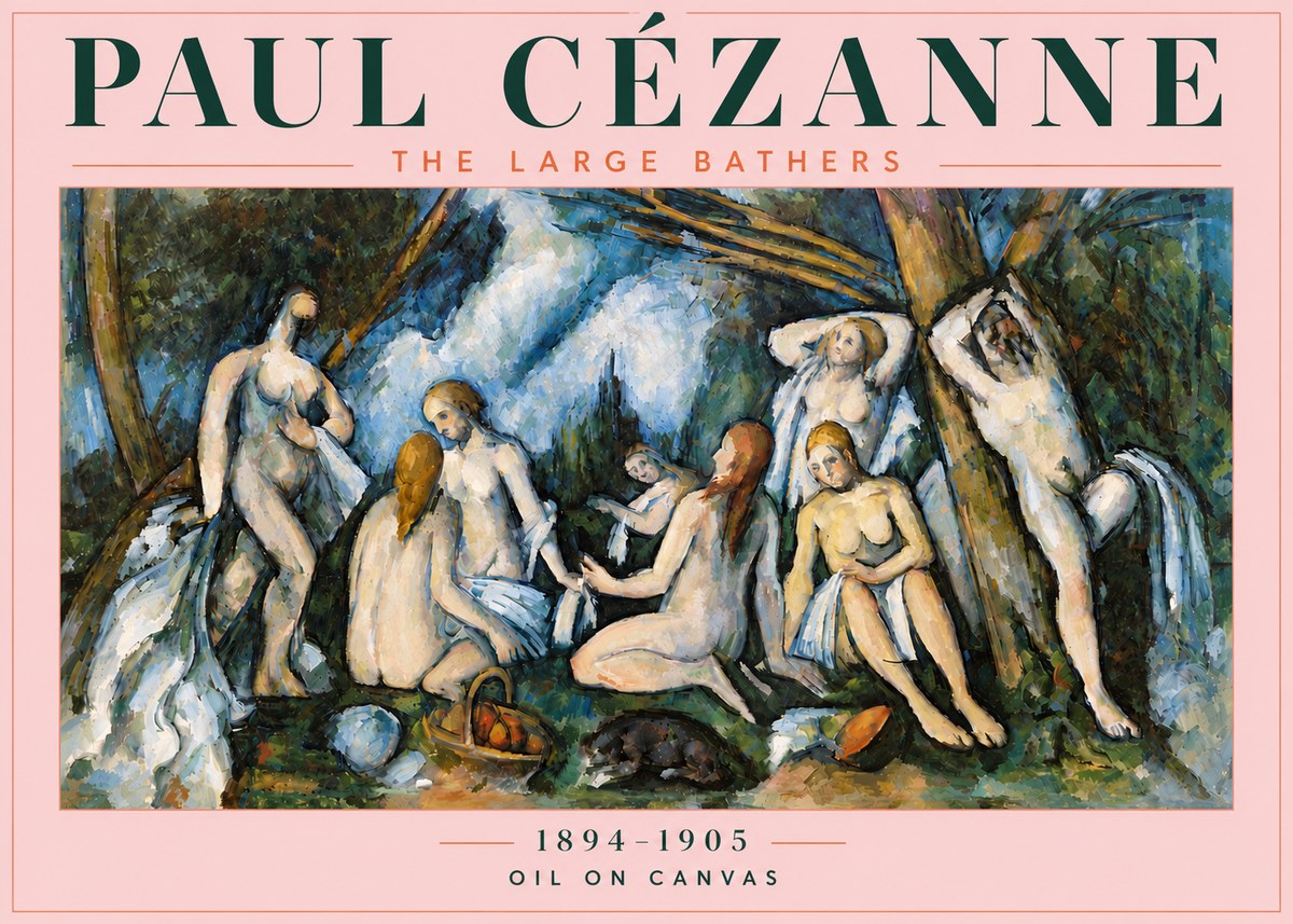 Paul Cézanne The Large Bathers VI No4 - Plakat