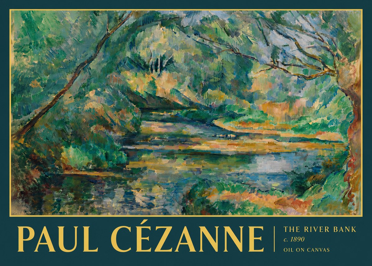Paul Cézanne The River Bank No4 - Plakat