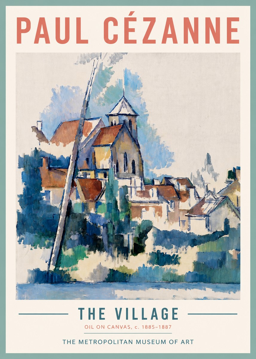 Paul Cézanne The Village II No3 - Plakat