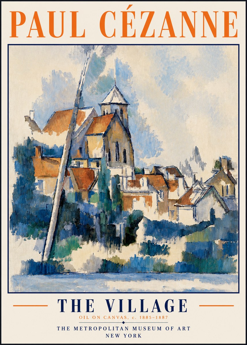 Paul Cézanne The Village II No6 - Plakat