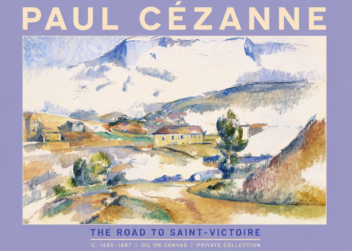Paul Cézanne The Road to Saint-victoire No4 - Plakat