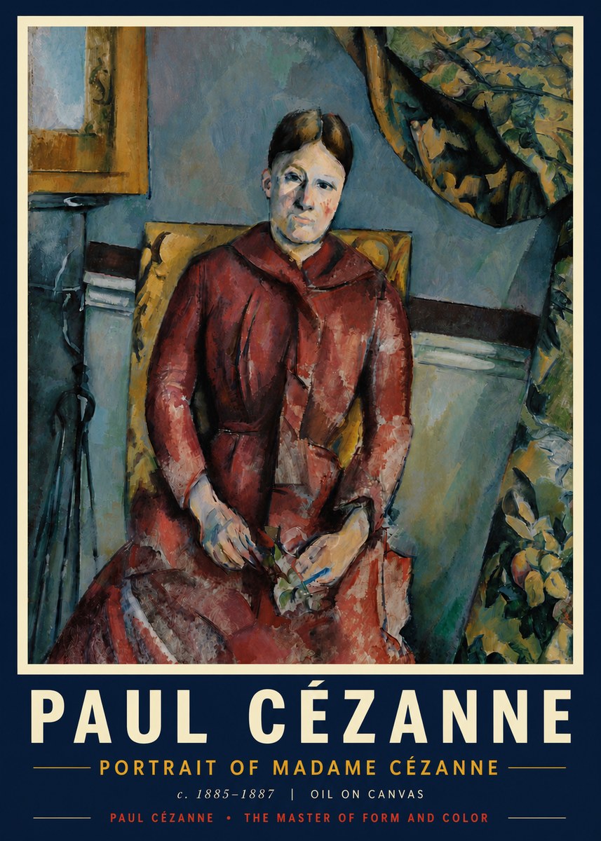 Paul Cézanne Portrait of Madame Cézanne II No5 - Plakat