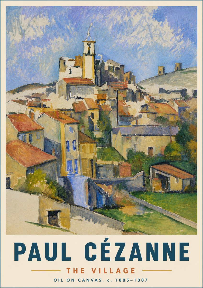 Paul Cézanne The Village III No6 - Plakat