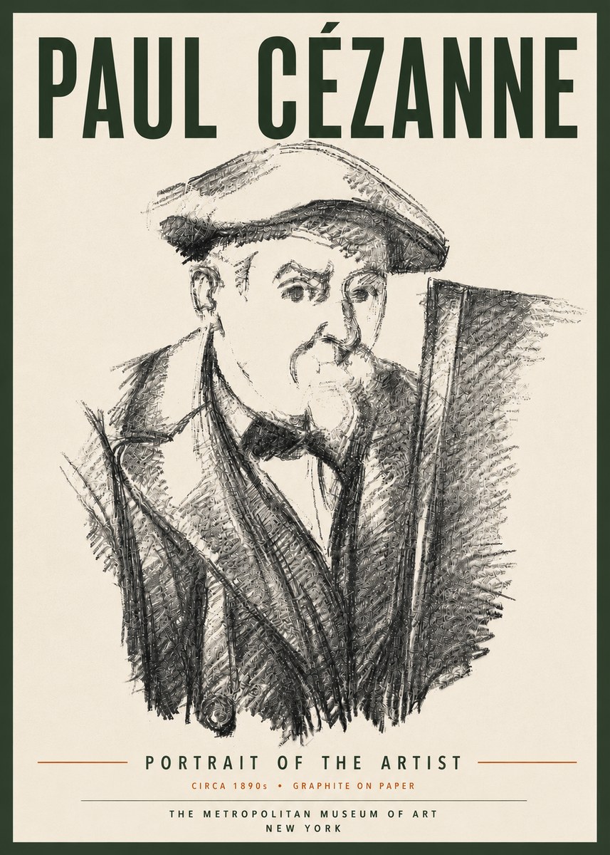 Paul Cézanne Portrait of the Artist III No6 - Plakat