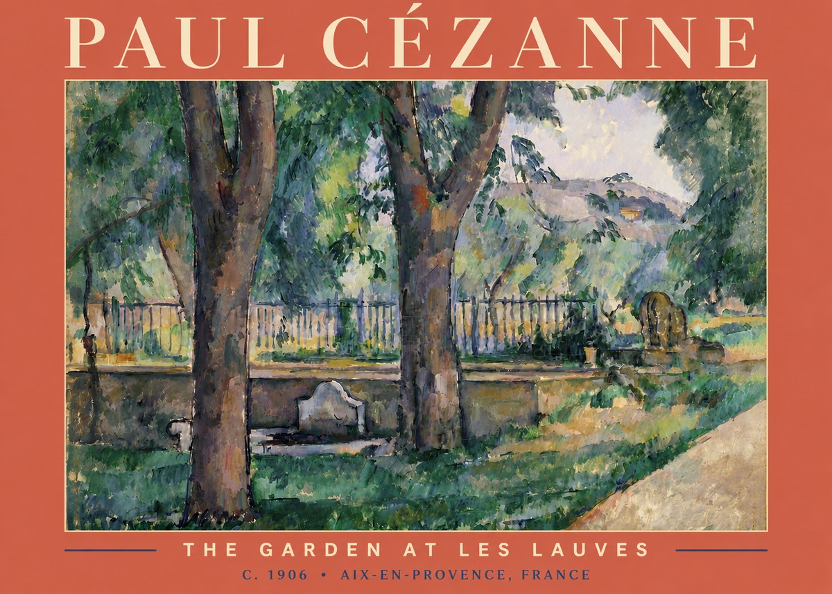 Paul Cézanne The Garden at Les Lauves No4 - Plakat