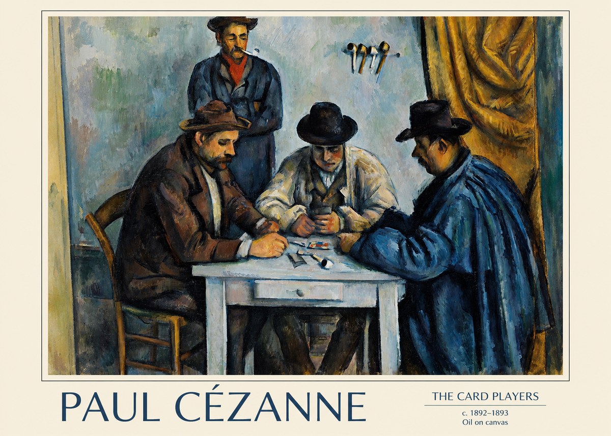 Paul Cézanne The Card Players II No1 - Plakat