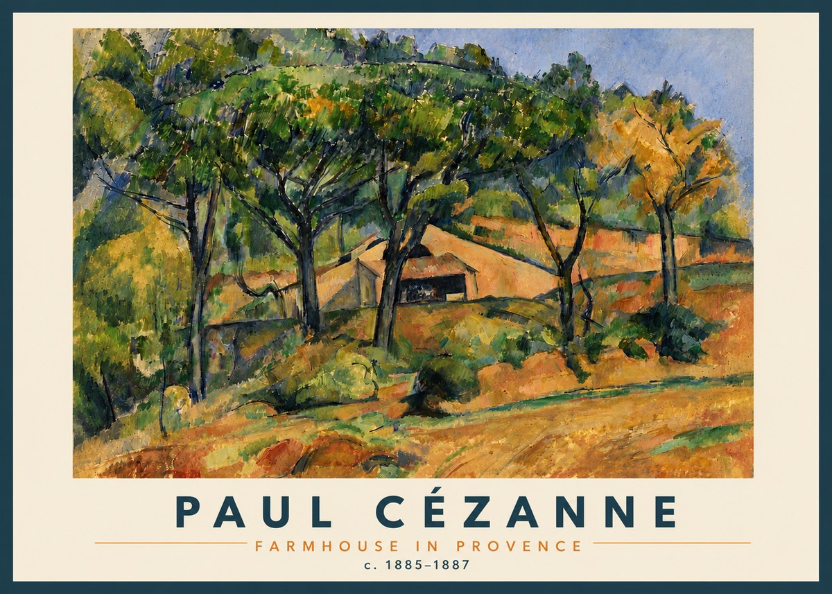 Paul Cézanne Farmhouse in Provence No5 - Plakat