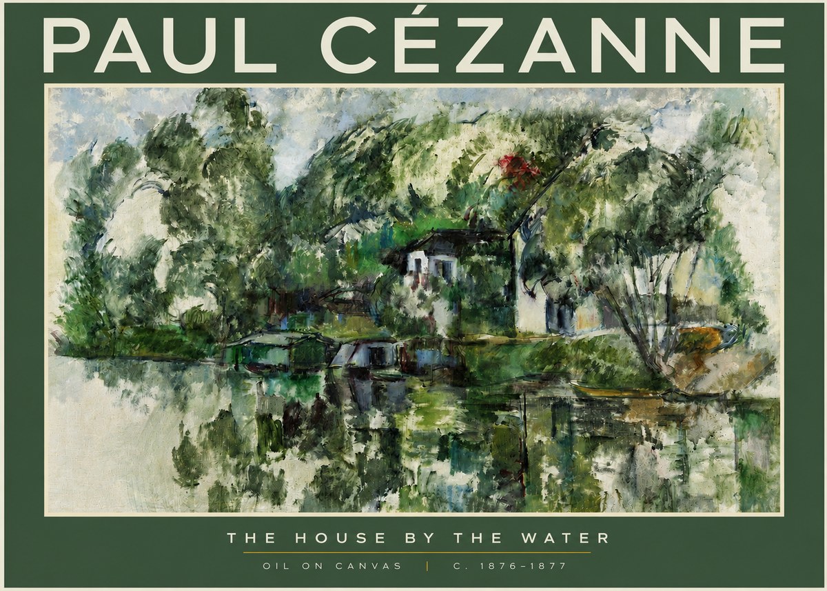 Paul Cézanne The House by the Water No2 - Plakat