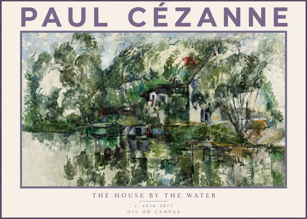Paul Cézanne The House by the Water No3 - Plakat