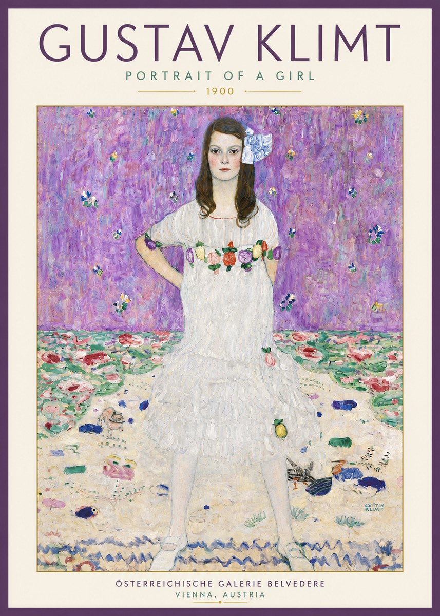 Klimt Portrait of a Girl No5 - Plakat