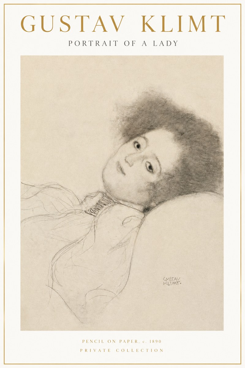 Klimt Portrait of a Lady No3 - Plakat